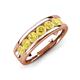 3 - Irvin 1.19 ctw Yellow Sapphire 7 stone Comfort Fit Men Wedding Band (6 mm) 