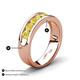 4 - Irvin 1.19 ctw Yellow Sapphire 7 stone Comfort Fit Men Wedding Band (6 mm) 