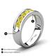 4 - Irvin 1.12 ctw Yellow Diamond 7 stone Comfort Fit Men Wedding Band (6 mm) 