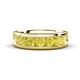 1 - Irvin 1.12 ctw Yellow Diamond 7 stone Comfort Fit Men Wedding Band (6 mm) 