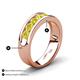 4 - Irvin 1.12 ctw Yellow Diamond 7 stone Comfort Fit Men Wedding Band (6 mm) 