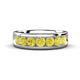 1 - Irvin 1.12 ctw Yellow Diamond 7 stone Comfort Fit Men Wedding Band (6 mm) 
