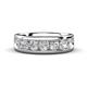 1 - Irvin 1.19 ctw White Sapphire 7 stone Comfort Fit Men Wedding Band (6 mm) 