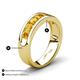 4 - Irvin 1.05 ctw Citrine 7 stone Comfort Fit Men Wedding Band (6 mm) 