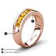 4 - Irvin 1.05 ctw Citrine 7 stone Comfort Fit Men Wedding Band (6 mm) 