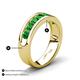4 - Irvin 1.25 ctw Green Garnet 7 stone Comfort Fit Men Wedding Band (6 mm) 