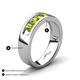 4 - Irvin 0.89 ctw Peridot 5 stone Comfort Fit Men Wedding Band (6 mm) 