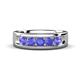 1 - Irvin 0.80 ctw Tanzanite 5 stone Comfort Fit Men Wedding Band (6 mm) 