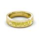 5 - Irvin 0.80 ctw Yellow Diamond 5 stone Comfort Fit Men Wedding Band (6 mm) 