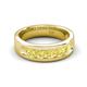 5 - Irvin 0.85 ctw Yellow Sapphire 5 stone Comfort Fit Men Wedding Band (6 mm) 