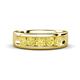 1 - Irvin 0.85 ctw Yellow Sapphire 5 stone Comfort Fit Men Wedding Band (6 mm) 