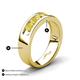 4 - Irvin 0.85 ctw Yellow Sapphire 5 stone Comfort Fit Men Wedding Band (6 mm) 