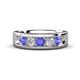 1 - Caleb 0.78 ctw Tanzanite and Lab Grown Diamond Comfort Fit Men Wedding Band (6 mm) 