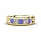 1 - Caleb 0.78 ctw Tanzanite and Lab Grown Diamond Comfort Fit Men Wedding Band (6 mm) 