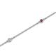 2 - Aizza (5 Stn/2mm) Rhodolite Garnet and Diamond Station Bracelet 