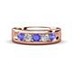 1 - Caleb 0.78 ctw Tanzanite and Lab Grown Diamond Comfort Fit Men Wedding Band (6 mm) 