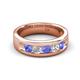 5 - Caleb 0.78 ctw Tanzanite and Lab Grown Diamond Comfort Fit Men Wedding Band (6 mm) 