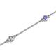 2 - Aizza 0.77 ctw Tanzanite and Lab Grown Diamond (3.50 mm) Station Bracelet 