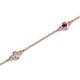 2 - Aizza 0.75 ctw Amethyst and Lab Grown Diamond (3.50 mm) Station Bracelet 