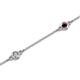 2 - Aizza 0.81 ctw Red Garnet and Lab Grown Diamond (3.50 mm) Station Bracelet 