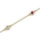 2 - Aizza 0.81 ctw Rhodolite Garnet and Lab Grown Diamond (3.50 mm) Station Bracelet 