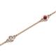 2 - Aizza 0.81 ctw Rhodolite Garnet and Lab Grown Diamond (3.50 mm) Station Bracelet 