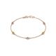 1 - Aizza 0.79 ctw Yellow Sapphire and Lab Grown Diamond (3.50 mm) Station Bracelet 