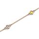 2 - Aizza 0.79 ctw Yellow Sapphire and Lab Grown Diamond (3.50 mm) Station Bracelet 