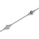 2 - Aizza 0.77 ctw Blue Diamond and Lab Grown Diamond (3.50 mm) Station Bracelet 