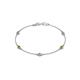 1 - Aizza 0.77 ctw Yellow Diamond and Lab Grown Diamond (3.50 mm) Station Bracelet 