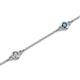 2 - Aizza 0.79 ctw London Blue Topaz and Lab Grown Diamond (3.50 mm) Station Bracelet 