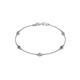 1 - Aizza 0.77 ctw Smoky Quartz and Lab Grown Diamond (3.50 mm) Station Bracelet 
