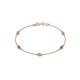 1 - Aizza 0.77 ctw Smoky Quartz and Lab Grown Diamond (3.50 mm) Station Bracelet 