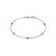 1 - Aizza 0.30 ctw Black Diamond and Lab Grown Diamond (2.50 mm) Station Bracelet 
