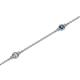 2 - Aizza 0.30 ctw Blue Diamond and Lab Grown Diamond (2.50 mm) Station Bracelet 