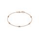 1 - Aizza 0.30 ctw Smoky Quartz and Lab Grown Diamond (2.50 mm) Station Bracelet 