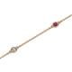 2 - Aizza 0.32 ctw Rhodolite Garnet and Diamond (2.50 mm) Station Bracelet 
