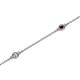2 - Aizza 0.32 ctw Red Garnet and Lab Grown Diamond (2.50 mm) Station Bracelet 
