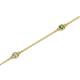 2 - Aizza 0.32 ctw Green Garnet and Lab Grown Diamond (2.50 mm) Station Bracelet 