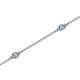 2 - Aizza 0.24 ctw Aquamarine and Lab Grown Diamond (2.50 mm) Station Bracelet 