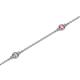 2 - Aizza 0.24 ctw Pink Tourmaline and Lab Grown Diamond (2.50 mm) Station Bracelet 
