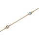 2 - Aizza 0.27 ctw Blue Topaz and Lab Grown Diamond (2.50 mm) Station Bracelet 