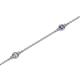 2 - Aizza 0.24 ctw Iolite and Lab Grown Diamond (2.50 mm) Station Bracelet 