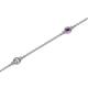 2 - Aizza 0.24 ctw Amethyst and Diamond (2.50 mm) Station Bracelet 