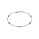 1 - Aizza (5 Stn/3.4mm) Petite Emerald and Diamond on Cable Bracelet 
