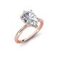 4 - Solina 2.18 ctw IGI Certified Pear Shape Lab Grown Diamond accented Lab Grown Diamond Hidden Halo Women Engagement Ring 