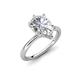 4 - Solina 2.18 ctw IGI Certified Pear Shape Lab Grown Diamond accented Lab Grown Diamond Hidden Halo Women Engagement Ring 