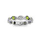 2 - Breanna 2.20 mm Peridot and Diamond Eternity Band 