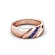 3 - Jamal Iolite Diagonal Three Stone Men Wedding Band (6.50 mm) 