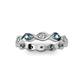 2 - Breanna 2.20 mm Blue Topaz and Diamond Eternity Band 